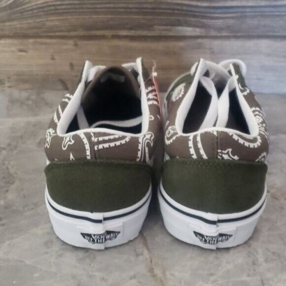 New Vans Old Skool Womens Peace Paisley Green Sneakers Size 7 Skater Grunge - Picture 6 of 10